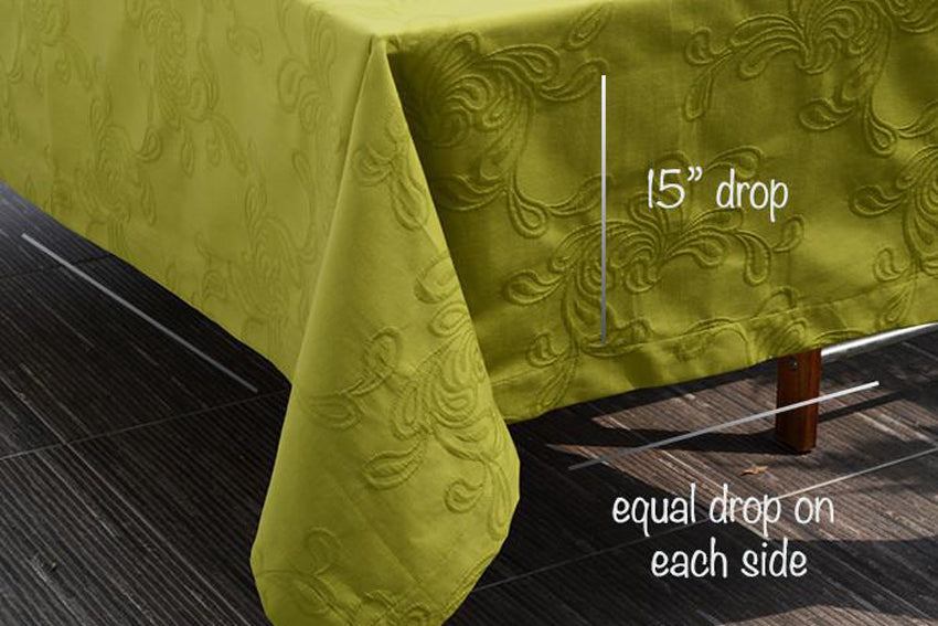 mode living easycare tablecloth cartagena lime color corner shot
