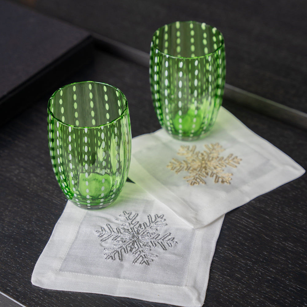 Snowflake Cocktail Napkins S/4