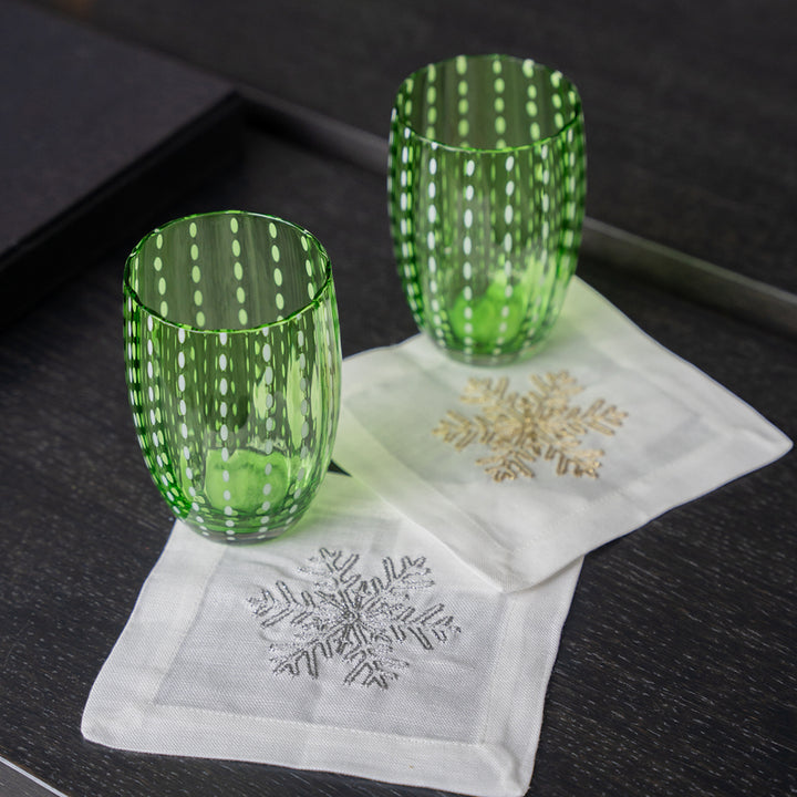 Snowflake Cocktail Napkins S/4