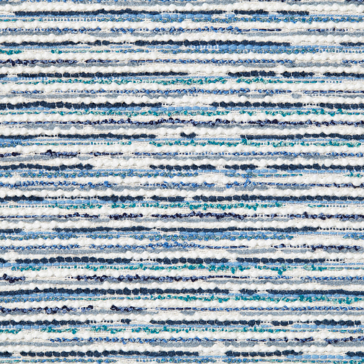 Blue and White Striped Coastal Pillow